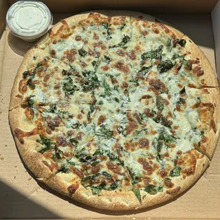 Spinach Alfredo Pizza