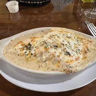 Seafood manicotti
