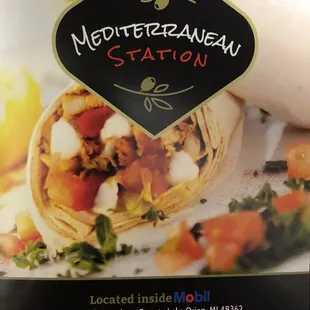 the menu for the restaurant