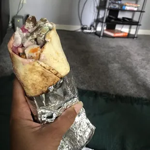 Gyro with the original fixing and some extra fixing. $7.50. Not bad.