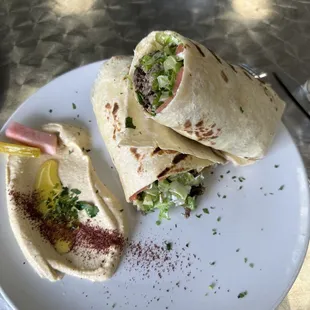 Meat (beef and lamb) schwarma sandwich