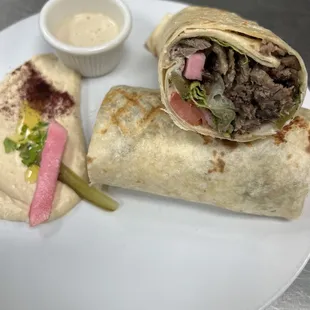 Meat shawarma wrap