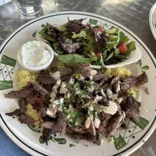 Meat schwarma plate
