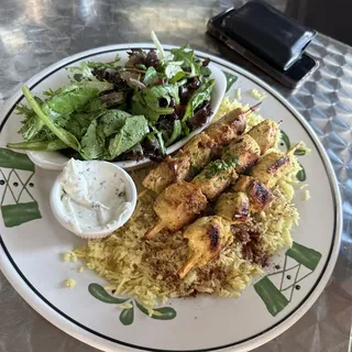 Chicken kabob plate