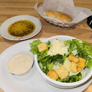 Caesar Salad and homemade bread
