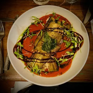 Stuffed eggplant.