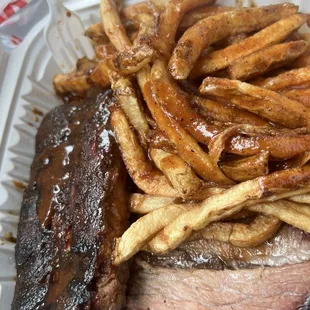 Brisket and beef rib (2 meat special)