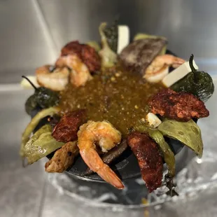 a plate of food on a table