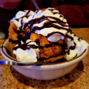 Deep fried ice cream