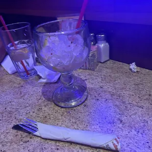 Empty drinks.