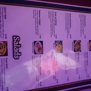 the menu
