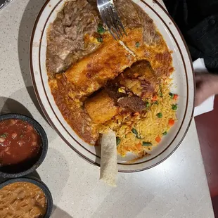 Cheese Enchilada and Tamale