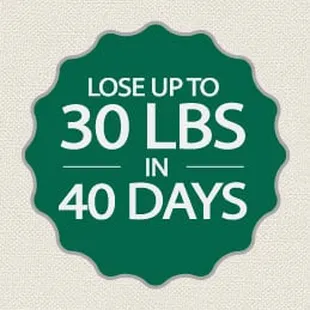 Lose up to 30 pounds in 40 days and keep it off