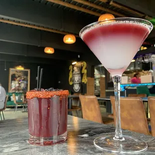 Blackberry Margarita and Devil's Margarita