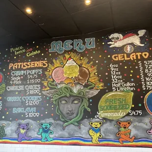 Menu at Medusa