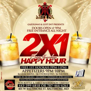 2x1 Thursdays at Medusa come enjoy yourself