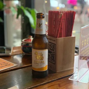 a bottle of beer