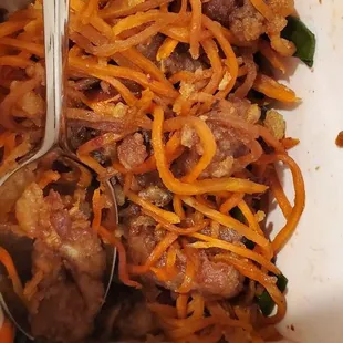 "Crispy" beef, which was NOT crispy.