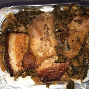 Preserved veggie pork rice