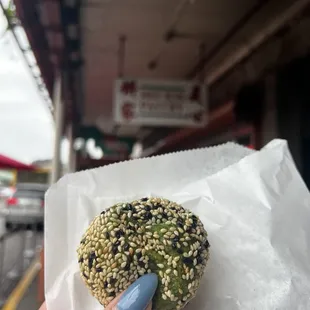 Green tea sesame ball