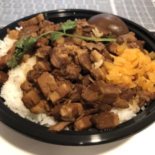 Stewed Pork Belly Over Rice, just under $10!