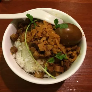 Mushroom Pork Over Rice