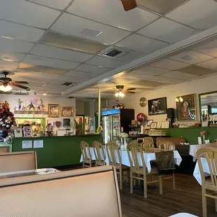 the interior of the restaurant