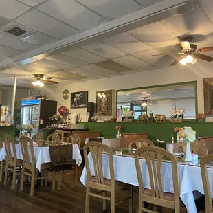 the interior of the restaurant