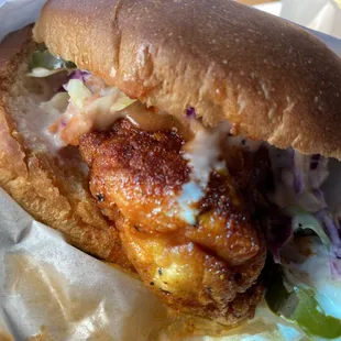 Nashville hot chicken sandwich