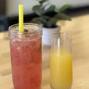 Watermelon mint refresher, Mimosa