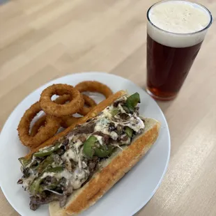 The Gunny Pint and The Philly cheesesteak.