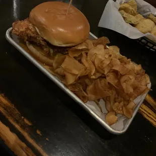 Hot honey chicken sandwich