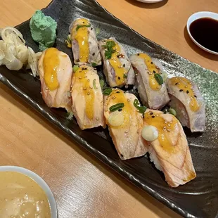 a plate of sushi