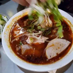 Spicy beef noodle soup