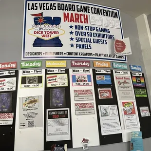 Board game clubs and events.