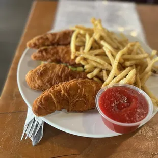 Kids menu chicken tenders