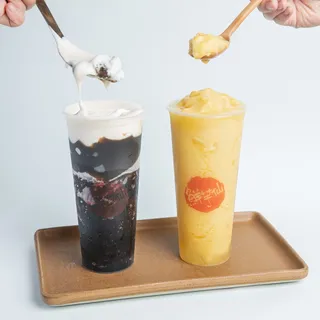 Fluffy Grass Jelly Slush