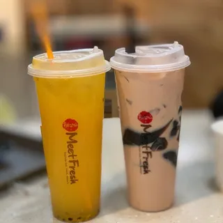 Grass Jelly Milk Tea