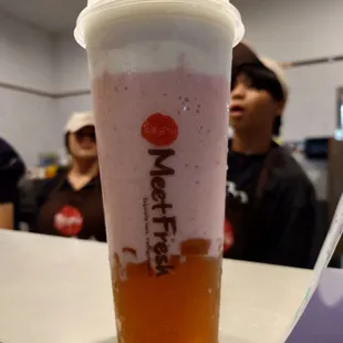 Strawberry smoothie. They include jelly by default?