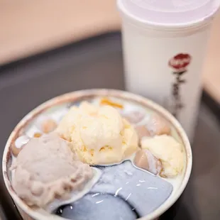 Hot Ube Milk &amp; Double Taro Signature