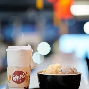 Hot Ube Milk &amp; Double Taro Signature