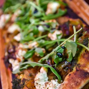 Goat Cheese and pesto flatbread