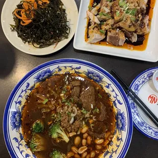 Spicy Sour Noodles and Chongqing Spicy Chicken (Cold)