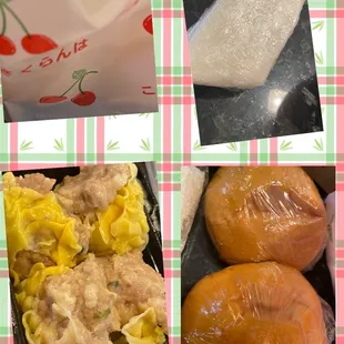 Pork hash, char siu bao &amp; rice cake