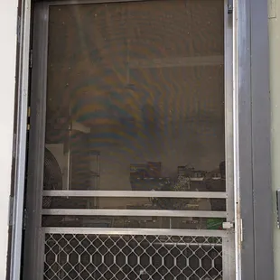 Looking into their kitchen