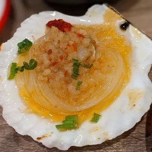 Scallop with vermicelli.  4 pcs per order