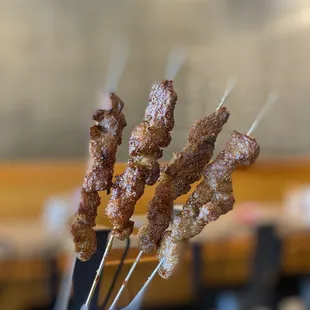 skewered meat on a stick