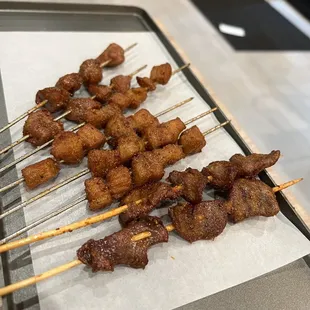 Assorted skewers