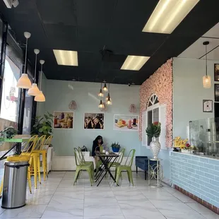 Chill place to hang out with some decor.