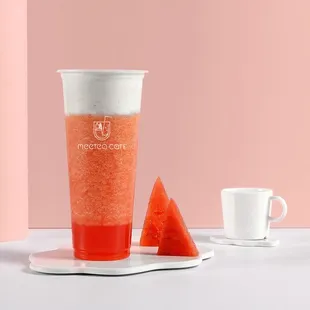 Fresh Watermelon slush with creama